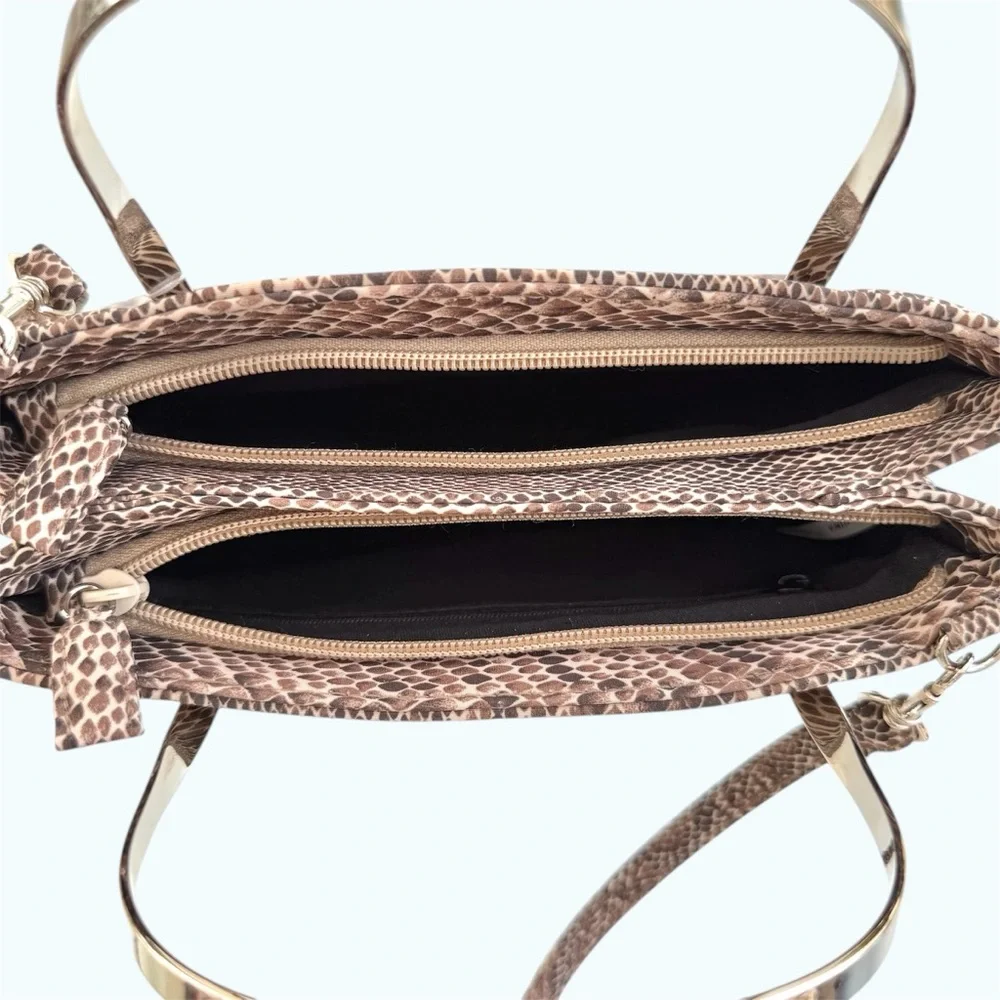 JC & CO Milano Small Snakeskin Print Bag with Crossbody Strap - Picture 7 of 8